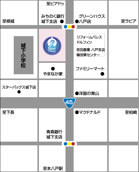 城下やえがき整形外科・地図